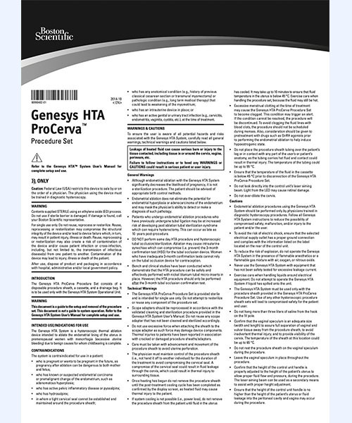 Genesys HTA Directions for Use