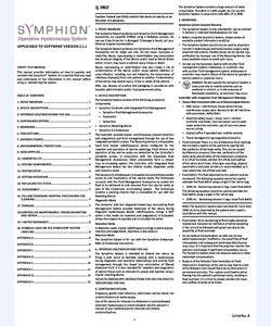 Symphion Directions for Use, Software Version 2.1.1