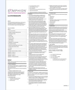 Symphion Hysteroscope Directions for Use