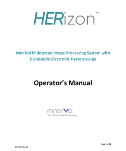HERizon Medical Endoscope Image Processing System with Disposable Electronic Hysteroscope IFU