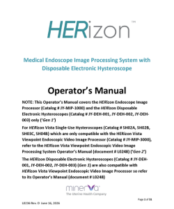 HERizon Medical Endoscope Image Processing System with Disposable Electronic Hysteroscope IFU