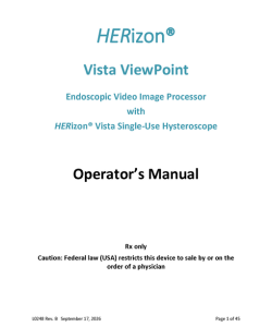 HERizon Vista ViewPoint with Single-Use Hysteroscope